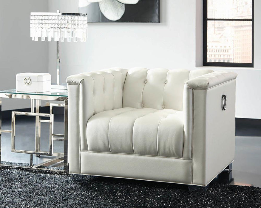 Chaviano Tufted Upholstered Chair Pearl White