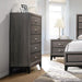 Five Star Furniture - Watson 5-drawer Chest Grey Oak and Black - Five Star Furniture & Mattress (GA)