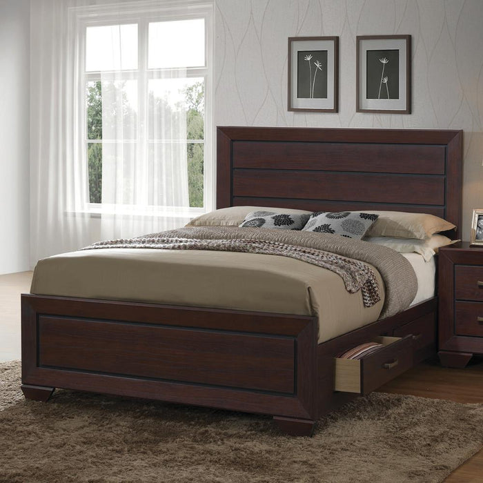 Kauffman California King, Eastren King, & Queen Panel Bed Dark Cocoa - Five Star Furniture & Mattress (GA)