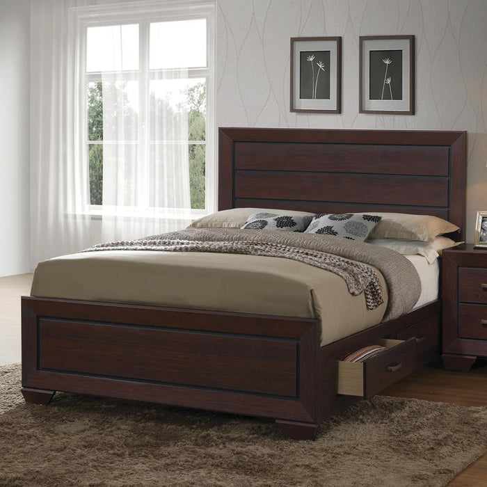 Kauffman California King, Eastren King, & Queen Panel Bed Dark Cocoa - Five Star Furniture & Mattress (GA)