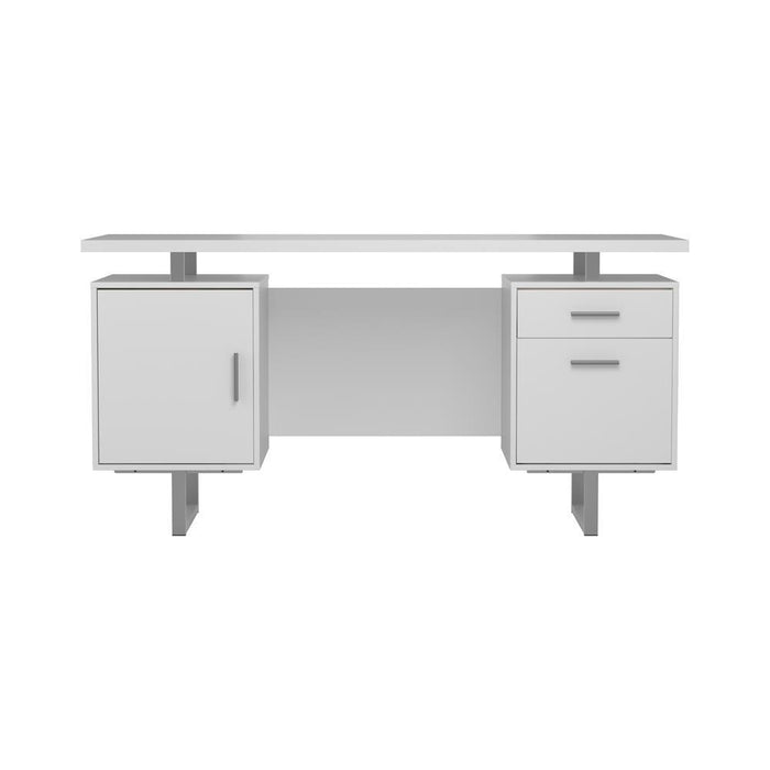 Five Star Furniture - Lawtey Floating Top Office Desk Weathered Grey