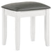 Five Star Furniture - Felicity Upholstered Vanity Stool Metallic and Glossy White image