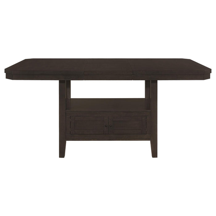 Prentiss Rectangular Counter Height Table with Butterfly Leaf Cappuccino