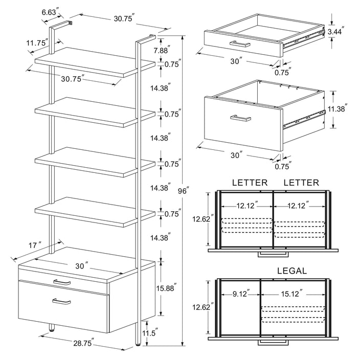 Five Star Furniture - Owens Wall Shelf Set