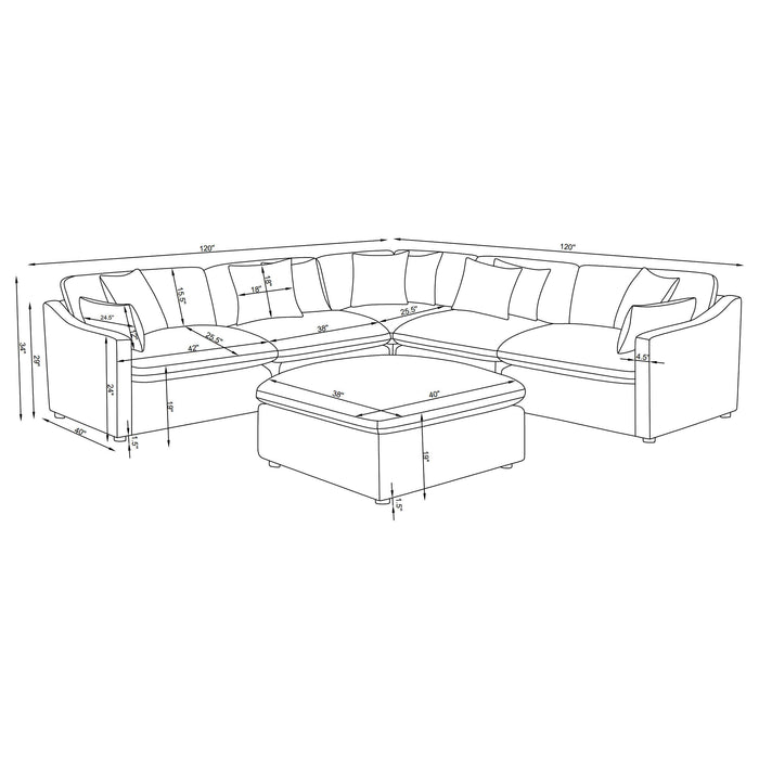 Five Star Furniture - Hobson Modular Sectional Sofa