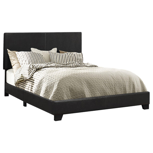 Dorian Upholstered California King, E.King, & Queen Bed Black, Brown, & Grey image