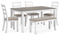 Five Star Furniture - Stonehollow Dining Table and Chairs with Bench (Set of 6) image