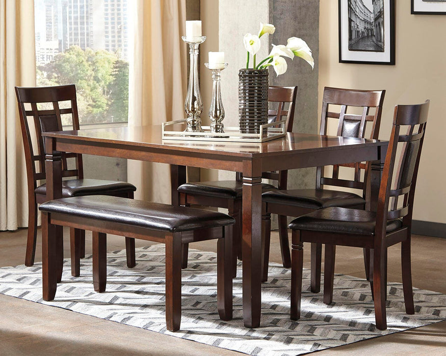 Five Star Furniture - Bennox Dining Table and Chairs with Bench (Set of 6)