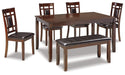 Five Star Furniture - Bennox Dining Table and Chairs with Bench (Set of 6) image