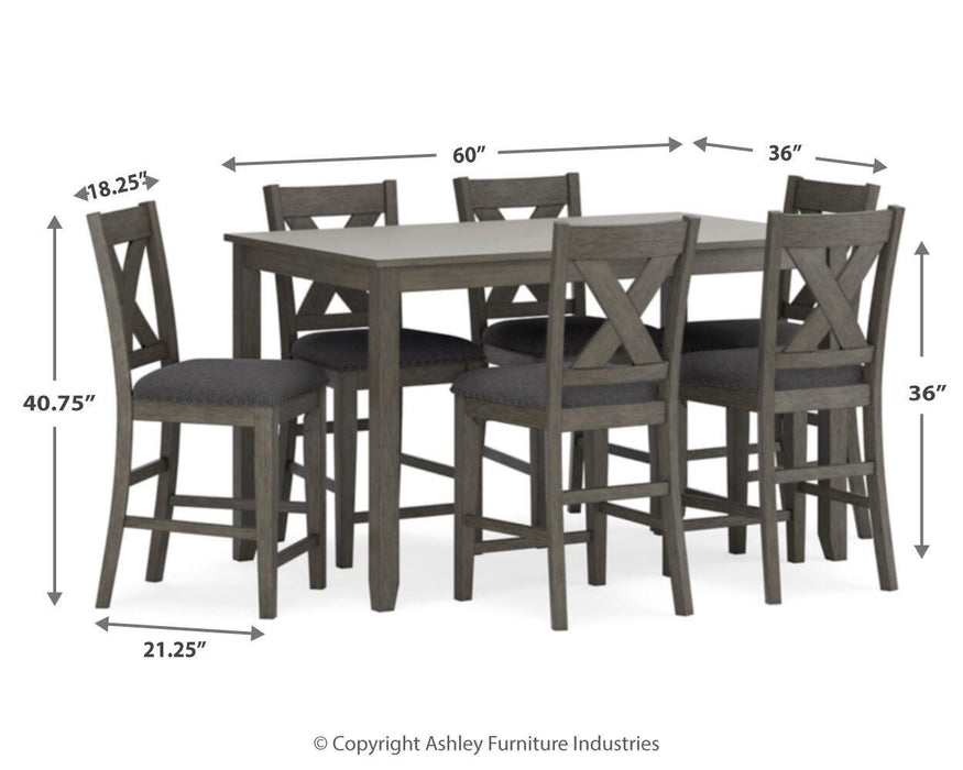 Five Star Furniture - Caitbrook Counter Height Dining Table and Bar Stools (Set of 7)