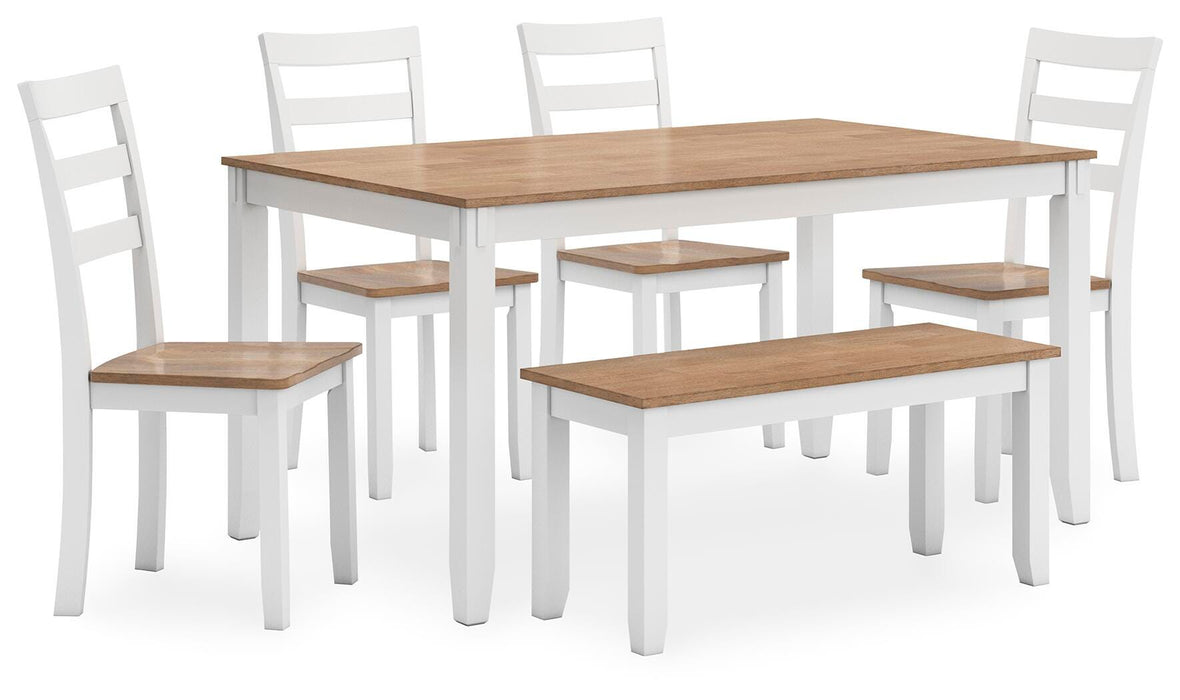 Five Star Furniture - Gesthaven Dining Table with 4 Chairs and Bench (Set of 6)