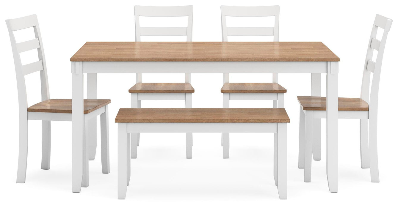 Five Star Furniture - Gesthaven Dining Table with 4 Chairs and Bench (Set of 6)