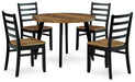 Five Star Furniture - Blondon Dining Table and 4 Chairs (Set of 5) image