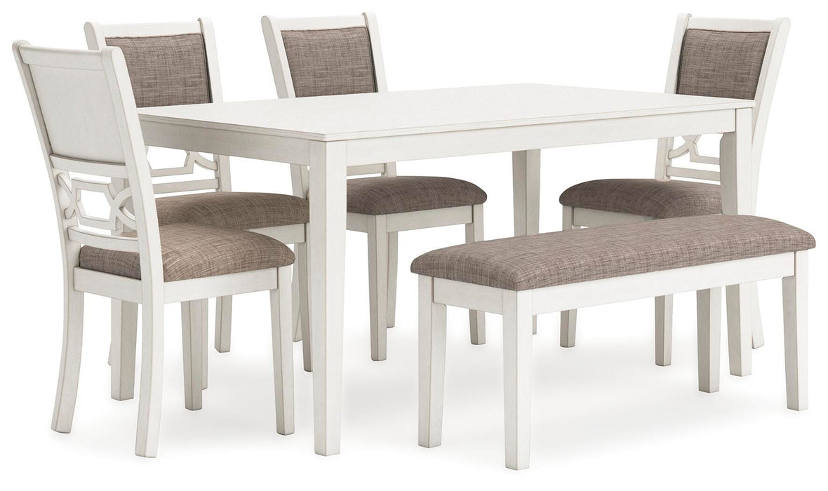 Five Star Furniture - Erinberg Dining Table and 4 Chairs and Bench (Set of 6)