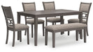 Five Star Furniture - Wrenning Dining Table and 4 Chairs and Bench (Set of 6) image