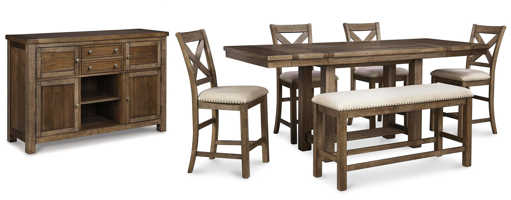 Five Star Furniture - Moriville Counter Height Dining Set