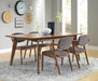 Five Star Furniture - Malone 5-piece Dining Room Set Dark Walnut and Grey image