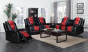 Five Star Furniture - AUSTIN BLACK W/ RED INSET (LOVESEAT/SOFA) - Five Star Furniture & Mattress (GA)