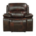 Five Star Furniture - Homelegance Furniture Mahala Glider Recliner Chair in Brown 8200BRW-1 image