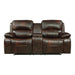 Five Star Furniture - Homelegance Furniture Mahala Double Reclining Loveseat in Brown 8200BRW-2 image