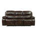 Five Star Furniture - Homelegance Furniture Mahala Double Reclining Sofa in Brown 8200BRW-3 image