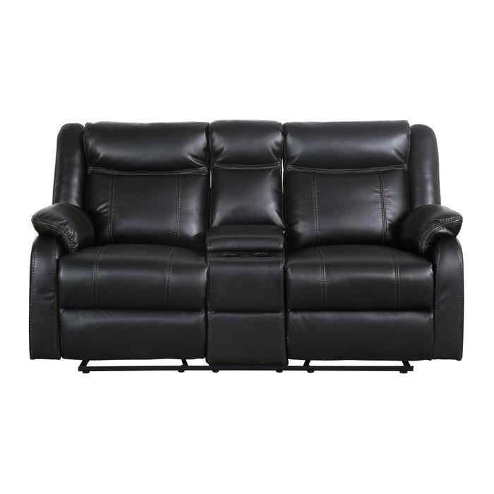Five Star Furniture - Jude Double Glider Recliner Loveseat in Black 8201BLK-2