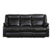 Five Star Furniture - Homelegance Furniture Jude Double Glider Recliner Sofa in Black 8201BLK-3 image