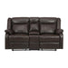 Five Star Furniture - Homelegance Furniture Jude Double Glider Recliner Loveseat in Brown 8201BRW-2 image