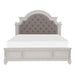 Five Star Furniture - Homelegance Baylesford King Upholstered Panel Bed in Antique White 1624KW-1EK* image