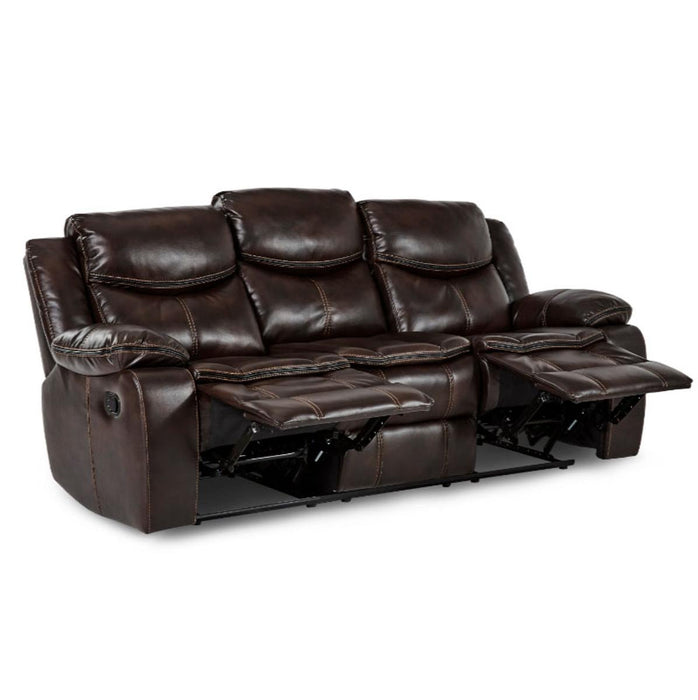 Homelegance Furniture Bastrop Double Reclining Sofa in Brown 8230BRW-3