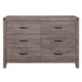 Five Star Furniture - Homelegance Woodrow 6 Drawer Dresser in Gray 2042-5 image