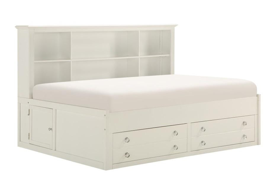 Homelegance Meghan Twin Lounge Storage Bed in White 2058WHPRT-1*