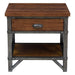 Five Star Furniture - Homelegance Holverson Nightstand in Rustic Brown & Gunmetal 1715-4 image