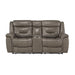 Five Star Furniture - Homelegance Furniture Danio Power Double Reclining Loveseat with Power Headrests in Brownish Gray 9528BRG-2PWH image