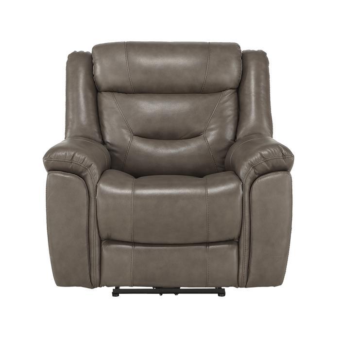 Homelegance Furniture Danio Power Double Reclining Chair with Power Headrests in Brownish Gray 9528BRG-1PWH image