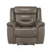 Five Star Furniture - Homelegance Furniture Danio Power Double Reclining Chair with Power Headrests in Brownish Gray 9528BRG-1PWH image