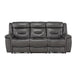 Five Star Furniture - Homelegance Furniture Danio Power Double Reclining Sofa with Power Headrests in Dark Gray 9528DGY-3PWH image