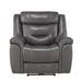 Five Star Furniture - Homelegance Furniture Danio Power Double Reclining Chair with Power Headrests in Dark Gray 9528DGY-1PWH image