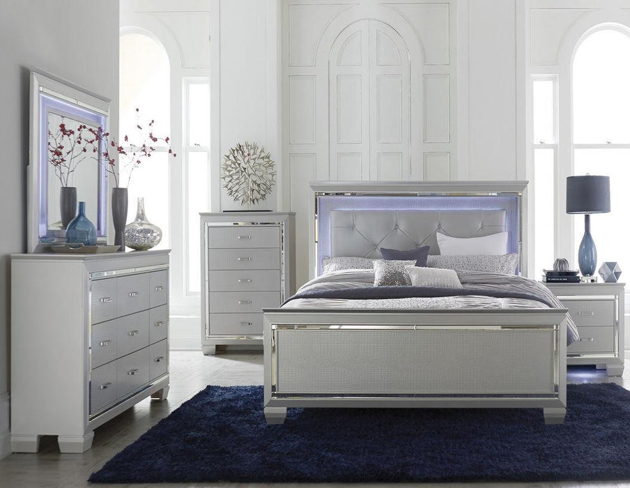 Homelegance Allura Queen Panel Bed in Silver 1916-1*