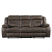 Five Star Furniture - Homelegance Furniture Madrona Double Reclining Sofa in Dark Brown 9989DB-3 image