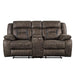 Five Star Furniture - Homelegance Furniture Madrona Double Reclining Loveseat in Dark Brown 9989DB-2 image