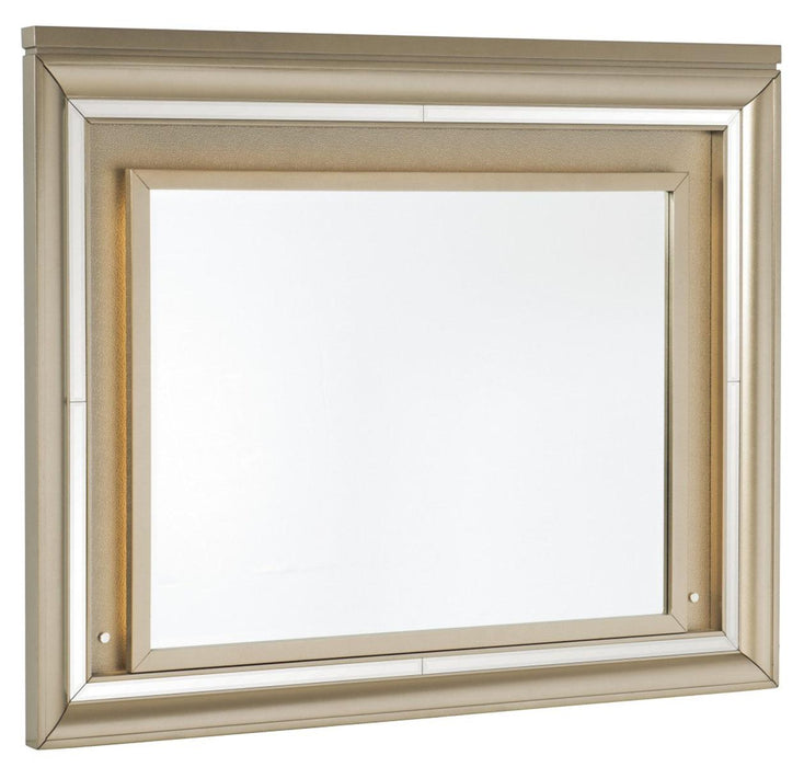 Homelegance Furniture Loudon Mirror with LED Lighting in Champagne Metallic 1515-6