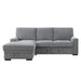 Five Star Furniture - Homelegance Furniture Morelia 2pc Sectional with Pull Out Bed and Left Chaise in Dark Gray 9468DG*2LC2R image