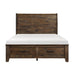 Five Star Furniture - Homelegance Jerrick Queen Sleigh Platform Bed with Footboard Storage in Burnished Brown 1957-1* image