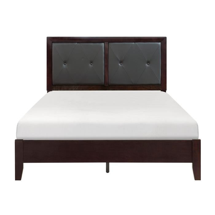 Homelegance Edina Queen Panel Bed in Espresso-Hinted Cherry 2145-1 image