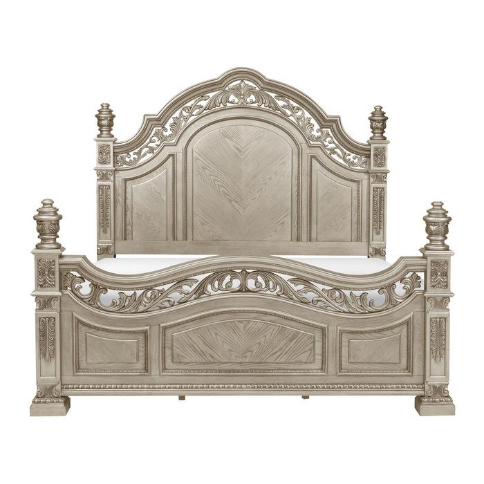 Homelegance Catalonia King Poster Bed in Platinum Gold 1824PGK-1EK* image