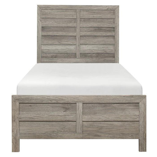 Homelegance Furniture Mandan Twin Panel Bed in Weathered Gray 1910GYT-1* image