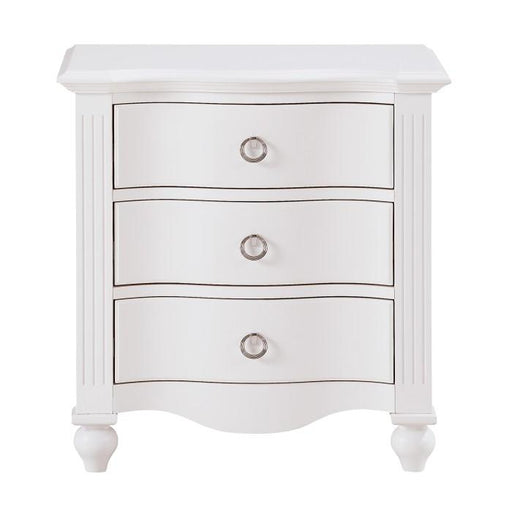 Homelegance Meghan 3 Drawer Nightstand in White 2058WH-4 image