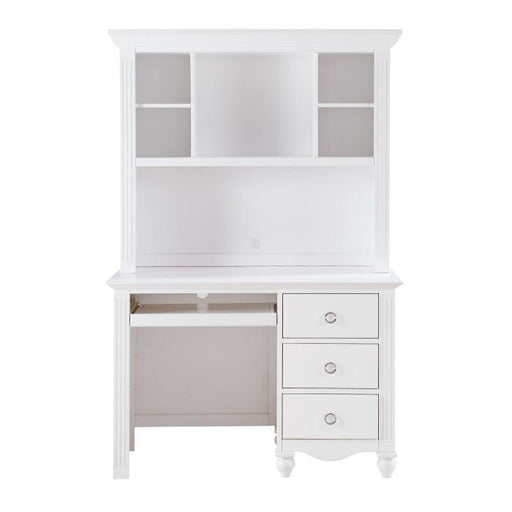 Homelegance Meghan Writing Hutch/ Desk Set in White 2058WH-14* image