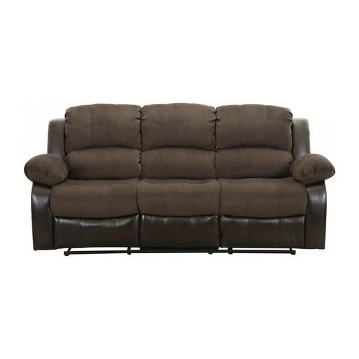 Homelegance Furniture Granley Double Reclining Sofa in Chocolate 9700FCP-3 image